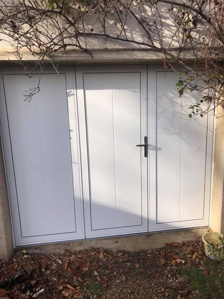 porte garage blanc